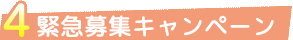 緊急募集キャンペーン